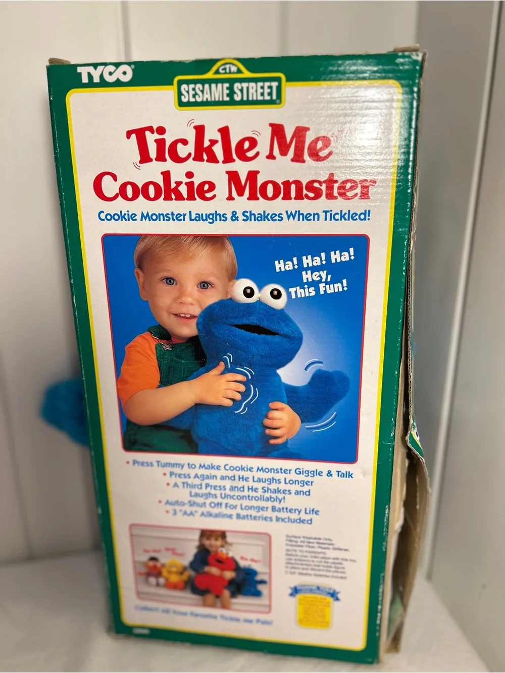90s Vintage Tyco  Cookie Monster  Sesame Street Plush 1997 stuffed animal Toy